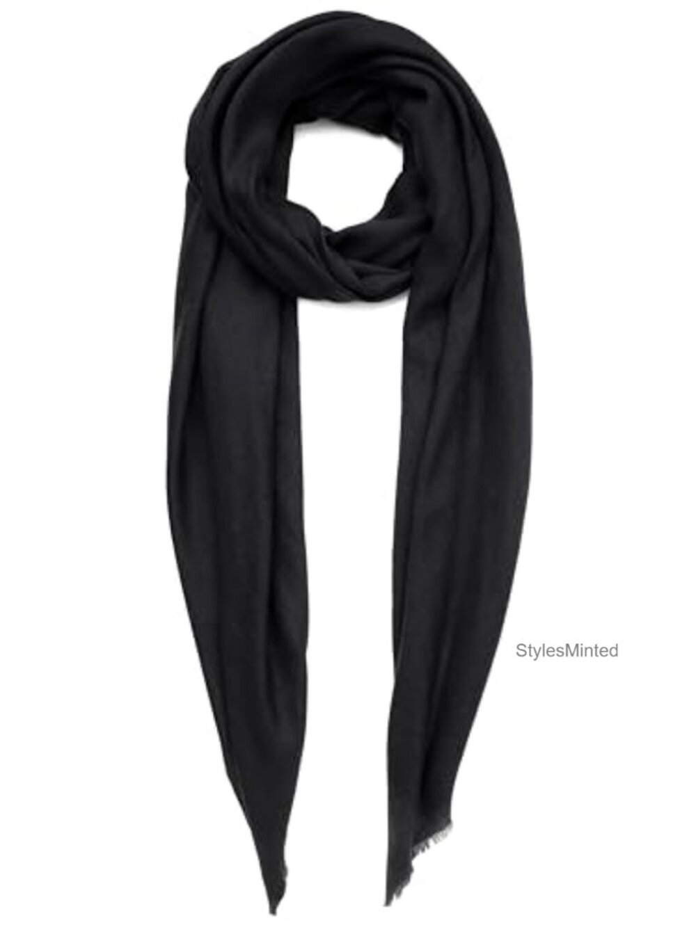 Merino Wool Silk Scarf Unisex Soft Lightweight Winter Wrap